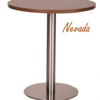 Steel Round Base Cafe Table with Square or Round MFC Top | Cafe | CT3R