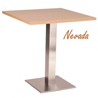 NEVADA Steel Square Base Cafe Table with Square or Round MFC Top | Cafe | CT3S